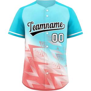 Maillot de Baseball Graphique par Sublimation Full Button Custom Team Shirt Tackle Twill Name Number Youth Mesh Softball Uniform USA - Product Image 4