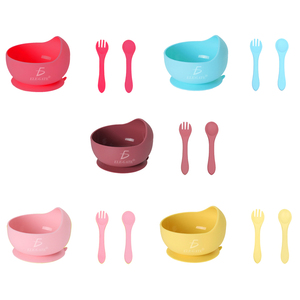 Set di Utensili Pratici e Comodi per l'Alimentazione del Bambino, Fascia d'Età 0-12 Mesi, Ciotola in PP e Silicone con Coperchio per Alimenti per Bambini, Materiale PET - Product Image 2
