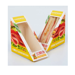 OEM Boîte à sandwich kraft personnalisée Meilleure vente Sûr Bonne finition mate Papier d'art recyclé Avantage UV Stratification mate alimentaire - Product Image 4
