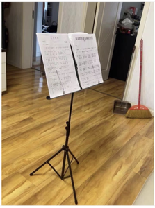 Pupitre de <span class=keywords><strong>musique</strong></span> pliable portable, hauteur réglable pour piano, ukulélé, guitare, <span class=keywords><strong>violon</strong></span>, erhu, pipa, porte-partitions, construction en alliage - Product Image 5