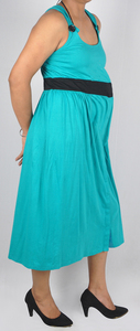 ODM Estampado floral Patrón a cuadros Vestido de maternidad Cuello en V Cinturón Decoración Transpirable Estirable Mangas hasta la rodilla Ropa diaria - Product Image 4