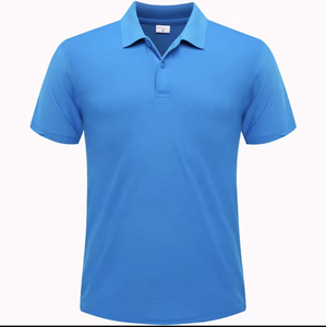 Chemises pour hommes grandes tailles en polyester/coton respirant, logo personnalisé imprimé en sérigraphie, anti-rétrécissement, manches courtes, style décontracté - Product Image 3