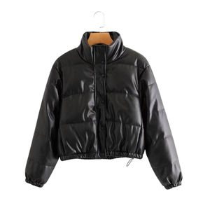 Chaqueta de Forro Polar Acolchada con Cuello Alto, Holgada, para Mujer, Estilo Casual, Abrigada, Elegante, Talla Grande, Ropa de Calle - Product Image 3