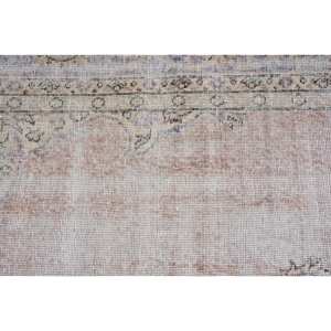 Vintage 2x5ft turc tapis Beige bleu Patchwork laine à la main grande surface Rectangle tapis Latex support pour adolescent chambre décor - Product Image 5