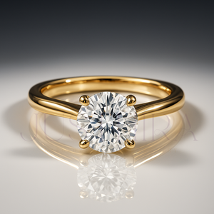 Most Selling Minimalist Round Cut Pave Settings Diamond Ring for Everyday Wear Office Use and Elegant Styling Available In Sale - Product Image 1