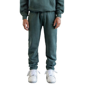 Moda personalizada para hombre chándal de terciopelo azul sin capucha rayas terciopelo chándal ropa deportiva Jogger trajes - Product Image 6