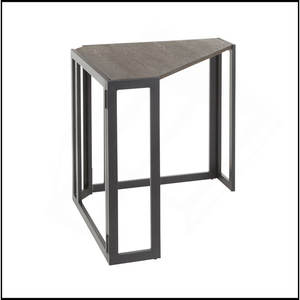 Bureau d'angle industriel romain Lumisource dans un bureau élégant en bambou expresso - Product Image 3