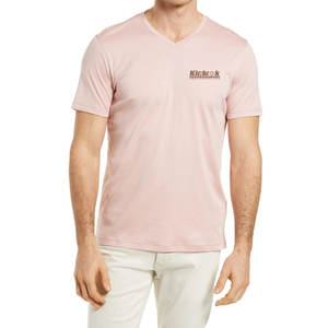 Camisetas Modernas con Cuello en V para Hombre, 100% Algodón, Tela Transpirable, Ropa Casual, Estilo Veraniego para Uso Diario - Product Image 1