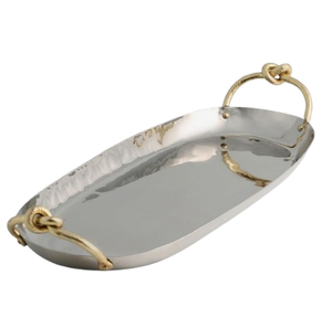 Bandeja de Metal de la mejor calidad, bandeja Rectangular decorativa de fundición de aluminio, bandejas decorativas de Mesa para el hogar de Color plateado a la venta - Product Image 5