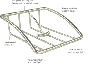 Appeasy argent porte-serviettes en acier doux porte-boîte de papier de soie organisateur décoratif porte-serviettes brun cuisine stockage - Product Image 3