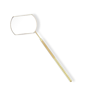 Miroirs de vérification des cils professionnels en acier inoxydable Pince à épiler élégante rose pour le soin des cils - Product Image 2