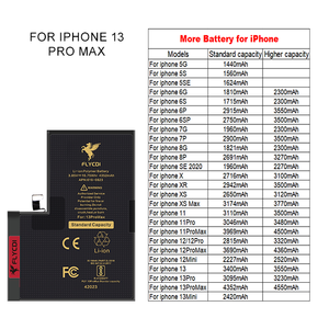 <span class=keywords><strong>แบ</strong></span><span class=keywords><strong>ต</strong></span>เตอรี่ FLYCDI 2024 สำหรับเปลี่ยนแบตเตอรี่ iPhone รุ่น 15 14 13 12 11 X Xs Xr Pro Max 8 7 6S Plus - Product Image 3