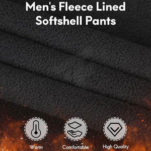 Pantalon Softshell de haute qualité pour hommes Vêtements décontractés pour adultes Taille moyenne élastique Top des ventes Couleur unie Motif droit léger - Product Image 3