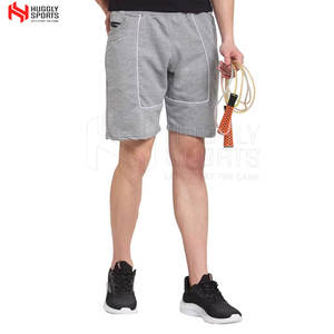 Venta caliente 100% algodón sólido Casual transpirable peso ligero pantalones cortos de los hombres ajuste suelto superventas - Product Image 4