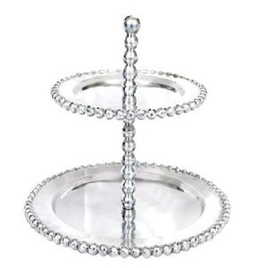 ขาตั้งเค้กโลหะ 2 ชั้น ดีไซน์หรูหรา คลาสสิก ทันสมัย คุณภาพเยี่ยม งานแฮนด์เมด สำหรับตกแต่ง - Product Image 1