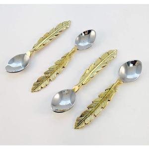 Ustensiles de cuisine de finition en acier inoxydable, ensemble de couverts entièrement en métal, outils de couverts en cuivre, ensemble de couverts brillants - Product Image 2