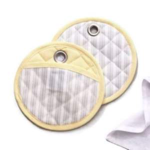 100% <b>Organic</b> Cotton Kitchen Potholder Set Eco-Friendly Non-Slip Pocket Heat Resistant Mats <b>Pads</b> Quick Dry for Recycled Kitchen - Product Image 4