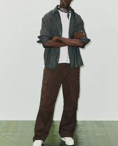 Pantalons cargo décontractés en sergé de coton pour hommes Pantalons confortables à coupe décontractée de haute qualité avec cordon de serrage à la taille Vente en gros - Product Image 2