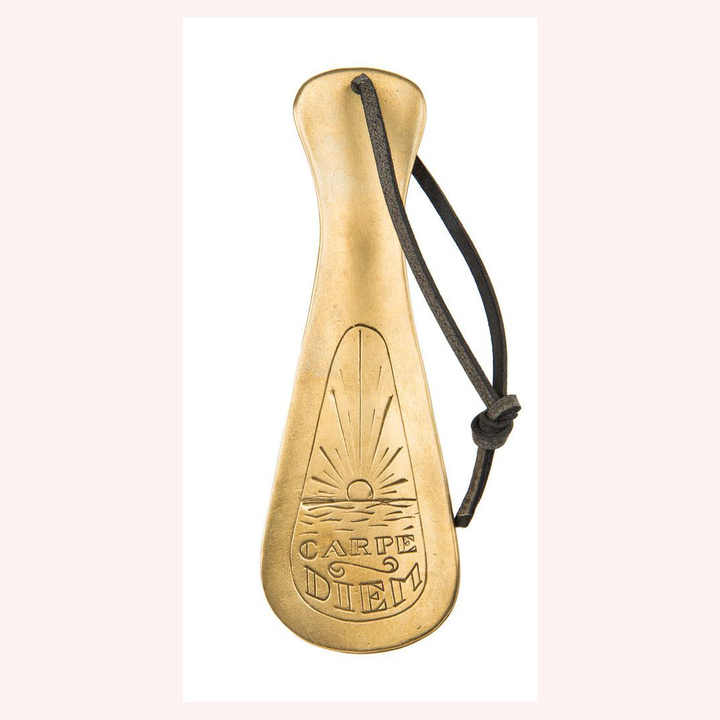 Deluxe Solid Brass Shoe Horn Ergonomic, Durable, and Elegant Accessory for Shoe Lovers and Gentlemen Alike