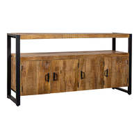 Mangohouten Britt 180 cm Dressoir avec support TV 4 portes