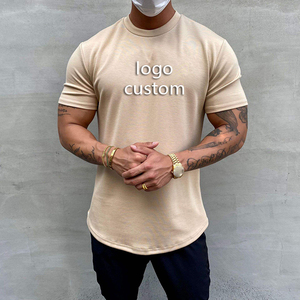 OEM ขนาดใหญ่ที่กําหนดเองยิมเสื้อยืดผ้าฝ้ายสแปนเด็กซ์ธรรมดาการฝึกอบรมติดตั้งเสื้อยืดที่กําหนดเองกล้ามเนื้อฟิตเนสบุรุษสลิมฟิตกีฬาเสื้อ T - Product Image 2