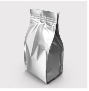 กระเป๋าทรงสี่เหลี่ยมมีซิปล็อคเกรดอาหารกาแฟสีเงินแบบมีซิปใช้ซ้ำได้ - Product Image 1