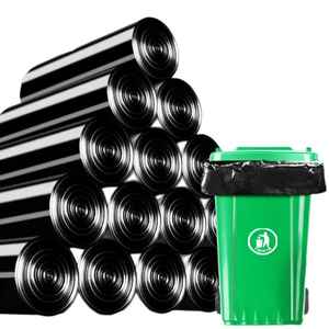 ถุงขยะในครัวเรือนแบบม้วนได้ถุงขยะสีดำแบบย่อยสลายได้พิมพ์โลโก้ได้ตามต้องการ - Product Image 1