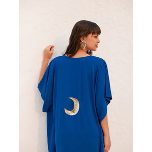 Chiffon Maxi Kaftan <b>Kurta</b> for <b>Women</b>-Elegant Draped Plus-Size Design - Product Image 5