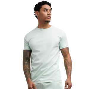 2021 nueva Camiseta deportiva personalizada para hombre 100% mezcla de algodón y LICRA estampado de manga corta para correr gimnasio ropa informal en blanco - Product Image 3