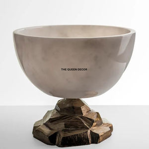 Bol décoratif en aluminium, dégradé, fait à la main, écologique, art déco, centre de table moderne, plat de service élégant - Product Image 6