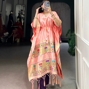 Jacquard Salwar Kameez Colección Kaftan de estilo moderno para fiesta - Product Image 1