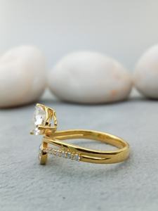 แหวนแต่งงานเพชรแล็บโกรว์ 1 กะรัต ทรงคัท VVS สำหรับผู้หญิง ทอง 14k/18k ดีไซน์ทันสมัย รับรองโดย IGI สำหรับวันครบรอบ - Product Image 3