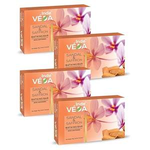 Barre de bain luxueuse de sandale biologique et de safran aux extraits ayurvédiques pour une alimentation profonde et une peau radieuse (vente en gros) - Product Image 1