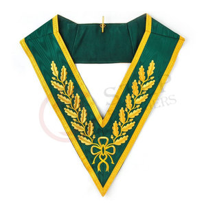 Collar de Regalia de Maestro Masón, Collar Ceremonial Premium Bordado a Mano para Logia Azul - Product Image 1