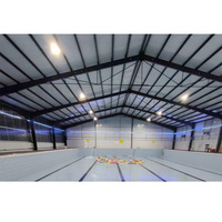 Estructura de Acero Ligero para Construcción de Estadios, Pabellón Deportivo Interior, Estructura Metálica para Cancha de Bádminton y Baloncesto en Venta