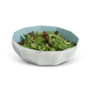 Modern Geometric Design Serving <b>Bowl</b> with Glossy Enamel Finished Ideal for Snacks Salad Home Decor and Gifting - Product Image 2