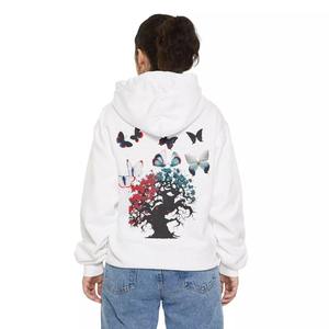 Último diseño Casual Pullover frente y espalda impreso sudaderas con capucha personalizar Streetwear Vintage mujeres Fleece Casual Hoodies - Product Image 2