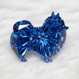 เพชรปลอมสีฟ้าแฟนซี VVS คุณภาพสูง ผลิตในห้องปฏิบัติการโดยใช้เทคนิค HPHT CVD ได้รับการรับรองจาก IGI และ GIA สำหรับขายส่ง - Product Image 2