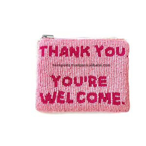 New Handmade Personalized Beaded Coin Purse Handmade Embroidered Zipper Pouch Personalized Gift Seed Beads Luxury Designer Pouch - Product Image 3