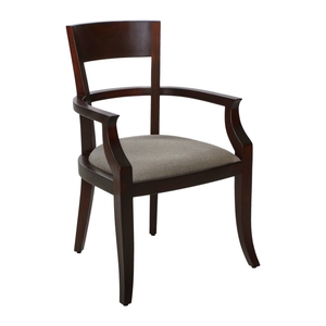 Chaise de salle à manger en bois de teck moderne avec coussins de canapé couleur gris foncé pour meubles de salle à manger - Product Image 5