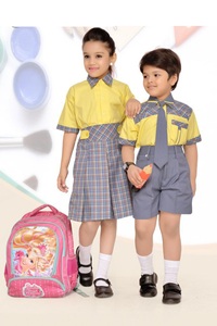 Uniforme escolar Unisex de diseño, tela 100% pura, tamaño personalizado y colores disponibles en venta - Product Image 2