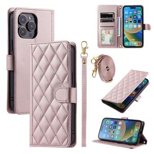 Portefeuille en cuir Flip Cover All Inclusive Protection Mobile Phone Cases pour iPhone PU téléphone sacs pour samsung Bracelet étui pochette - Product Image 1