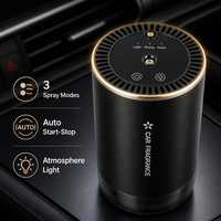 Diffuseur d'arômes pour voiture, porte-gobelet, désodorisant, 3 modes de pulvérisation, démarrage/arrêt automatique, nano-atomisation, rechargeable par Type-C, pour la maison
