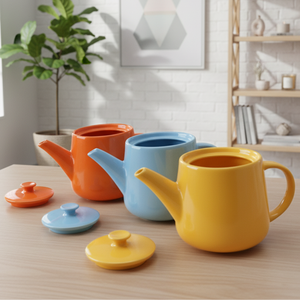 Théière en porcelaine durable de qualité supérieure 3460785-0.85, design nordique, 600 ml, compacte pour un usage quotidien - Product Image 3