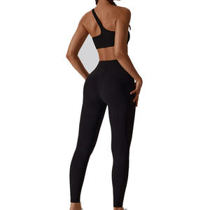 Offre Spéciale Tenue de yoga pour femmes personnalisable de haute qualité Gym Wear Caractéristiques élastiques Plus XXL XL Taille personnalisée Ensembles respirants solides - Product Image 2