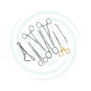 Conjunto de Entrega de Instrumentos Cirúrgicos 7 Peças Aço Inoxidável New Basic Gynecologically Delivery Sets DDP Basic Delivery Set