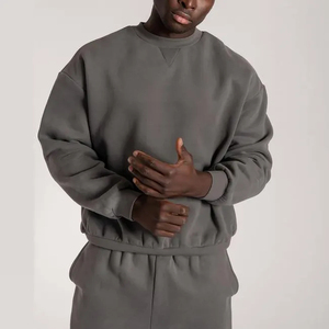 Luxury Custom Private Label Men Crewneck Sweatsuit Unisex Tracksuit With logo Custom <b>Embroidery</b> Tracksuit for Men - Product Image 3