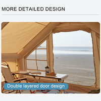 Tente de camping gonflable de luxe professionnelle double couche portable 4x3m pour l'extérieur avec une chambre et un salon