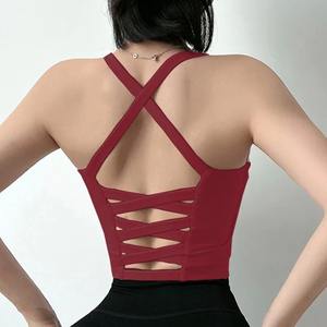 Sujetador de Yoga con estilo de calidad superior Sujetador deportivo de nailon de LICRA transpirable para mujer Nueva tendencia superior Sujetador de mujer al por mayor - Product Image 5