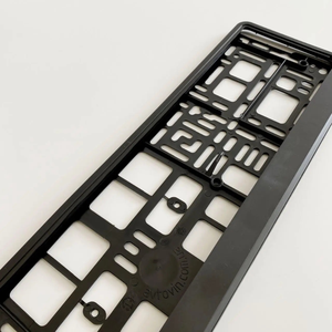 Support de plaque d'immatriculation européenne suspendu 520 mm x 110 mm, cadre en plastique noir pour plaques d'immatriculation de voiture - Product Image 4